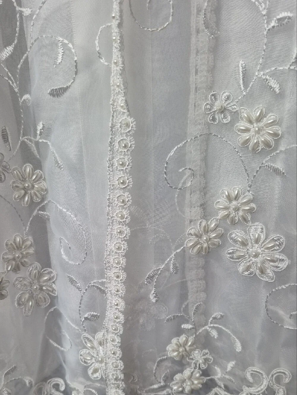 NWT L'Pety Canar Luxury Heirloom Embroided Christening Baptism Gown Bonnet S/3M